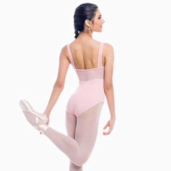 Só Dança Mari Adult Tank Leotard with Mesh Straps, Burgundy, Sz S - Picture 5 of 6